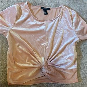 Forever 21 Velvet Crop Top